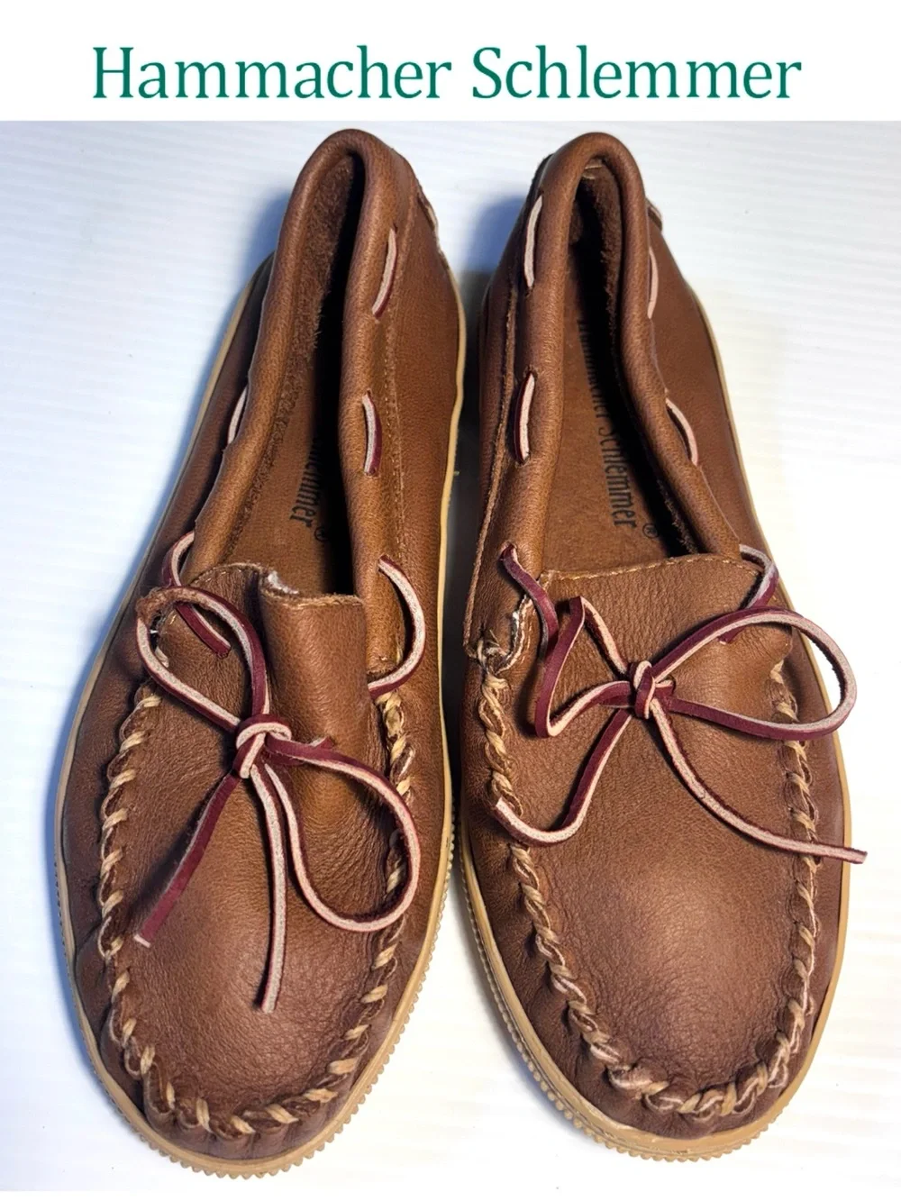 NWOT Mens Hammacher Schlemmer Moccasins 7